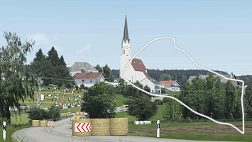 Aspertsham, layout chicanes