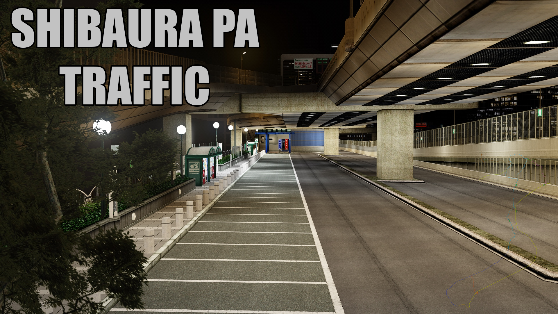 Shutoko Revival Project 0.9.1 - Shibaura PA Traffic, layout shibaura_pa_traffic